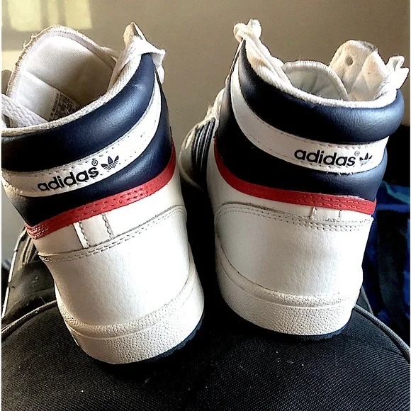 Adidas Top Ten Women Men size 7.5 High Top Red/white/navy & gray GUC… 1️⃣0️⃣ - Picture 5 of 13